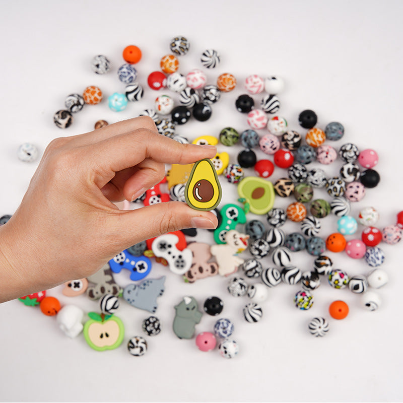 Wholesale 50pcs Silicone Accessories Car Pattern Beads